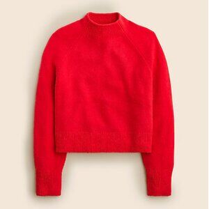 NEW J CREW Rollneck Sweater in Supersoft yarn XXS RED #CB945